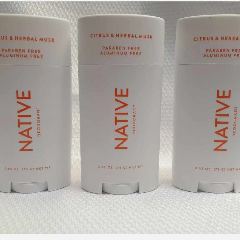 3 pack Native Deodorant Citrus Herbal Musk